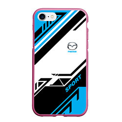 Чехол iPhone 7/8 матовый Mazda: Techno Sport, цвет: 3D-малиновый