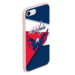 Чехол iPhone 7/8 матовый Washington Capitals, цвет: 3D-светло-розовый — фото 2