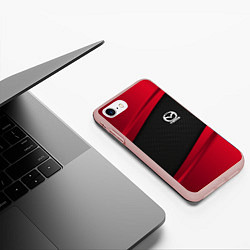 Чехол iPhone 7/8 матовый Mazda: Red Sport, цвет: 3D-светло-розовый — фото 2