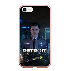 Чехол iPhone 7/8 матовый Detroit: Connor, цвет: 3D-светло-розовый