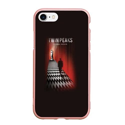 Чехол iPhone 7/8 матовый Twin Peaks: Firewalk with me, цвет: 3D-светло-розовый
