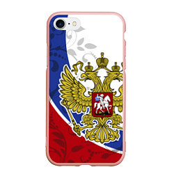 Чехол iPhone 7/8 матовый Российская душа, цвет: 3D-светло-розовый
