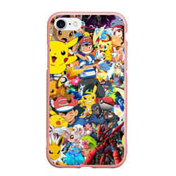 Чехол iPhone 7/8 матовый Pokemon Bombing