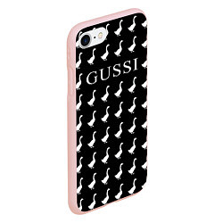 Чехол iPhone 7/8 матовый GUSSI Black, цвет: 3D-светло-розовый — фото 2