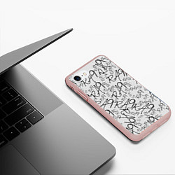 Чехол iPhone 7/8 матовый RA9 DEVIANT, цвет: 3D-светло-розовый — фото 2