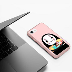 Чехол iPhone 7/8 матовый Унесенные призраками, цвет: 3D-светло-розовый — фото 2