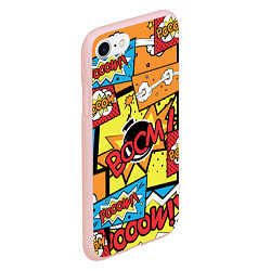 Чехол iPhone 7/8 матовый Boom Pop Art, цвет: 3D-светло-розовый — фото 2