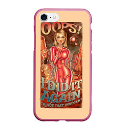 Чехол iPhone 7/8 матовый Britney Spears: I did it again, цвет: 3D-малиновый