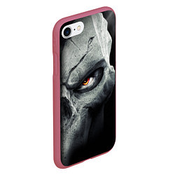Чехол iPhone 7/8 матовый Darksiders Skull, цвет: 3D-малиновый — фото 2