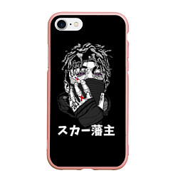 Чехол iPhone 7/8 матовый Scarlxrd: hieroglyphs, цвет: 3D-светло-розовый