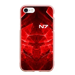 Чехол iPhone 7/8 матовый Mass Effect: Red Armor N7, цвет: 3D-светло-розовый