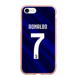 Чехол iPhone 7/8 матовый Ronaldo 7: Blue Sport