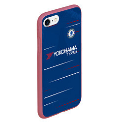 Чехол iPhone 7/8 матовый FC Chelsea Home 18-19, цвет: 3D-малиновый — фото 2