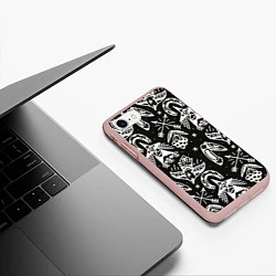 Чехол iPhone 7/8 матовый Сибирские мотивы, цвет: 3D-светло-розовый — фото 2