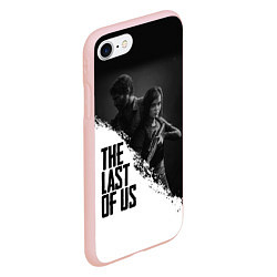 Чехол iPhone 7/8 матовый The Last of Us: White & Black, цвет: 3D-светло-розовый — фото 2