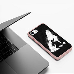 Чехол iPhone 7/8 матовый Dark Souls: Howling Wolf, цвет: 3D-светло-розовый — фото 2