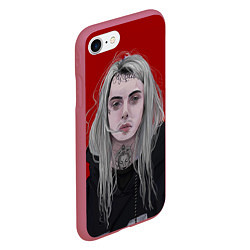 Чехол iPhone 7/8 матовый Ghostemane, цвет: 3D-малиновый — фото 2