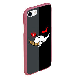 Чехол iPhone 7/8 матовый KUROKUMA x MONOKUMA, цвет: 3D-малиновый — фото 2