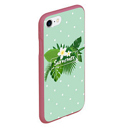 Чехол iPhone 7/8 матовый Fresh Summer, цвет: 3D-малиновый — фото 2