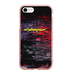 Чехол iPhone 7/8 матовый Cyberpunk 2077: Techno Style, цвет: 3D-светло-розовый