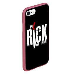 Чехол iPhone 7/8 матовый In Rick We Trust, цвет: 3D-малиновый — фото 2