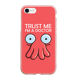 Чехол iPhone 7/8 матовый Trust Me I'm a Doctor, цвет: 3D-светло-розовый