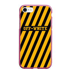 Чехол iPhone 7/8 матовый Off-White: B&Y, цвет: 3D-малиновый