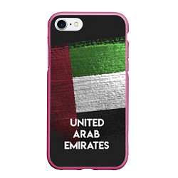 Чехол iPhone 7/8 матовый United Arab Emirates Style, цвет: 3D-малиновый