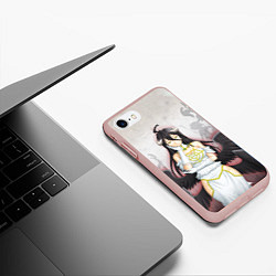 Чехол iPhone 7/8 матовый Overlord Albedo, цвет: 3D-светло-розовый — фото 2
