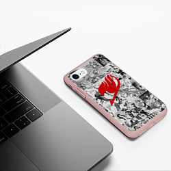 Чехол iPhone 7/8 матовый Fairy Tail: Stories, цвет: 3D-светло-розовый — фото 2