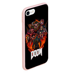 Чехол iPhone 7/8 матовый DOOM History, цвет: 3D-светло-розовый — фото 2