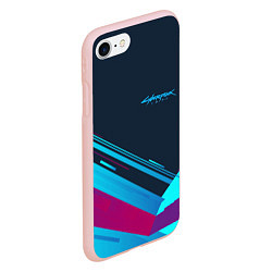 Чехол iPhone 7/8 матовый Cyberpunk 2077, цвет: 3D-светло-розовый — фото 2