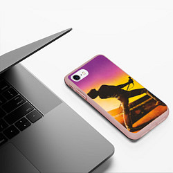 Чехол iPhone 7/8 матовый Bohemian Rhapsody, цвет: 3D-светло-розовый — фото 2