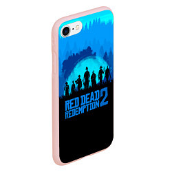 Чехол iPhone 7/8 матовый RDR 2: Blue Style, цвет: 3D-светло-розовый — фото 2