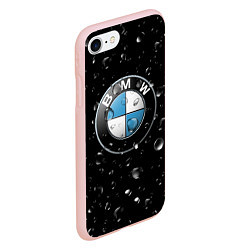 Чехол iPhone 7/8 матовый BMW под Дождём, цвет: 3D-светло-розовый — фото 2