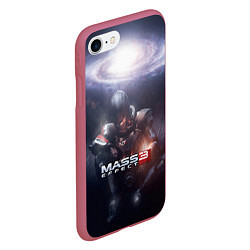 Чехол iPhone 7/8 матовый Mass Effect 3, цвет: 3D-малиновый — фото 2