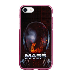 Чехол iPhone 7/8 матовый Mass Effect, цвет: 3D-малиновый