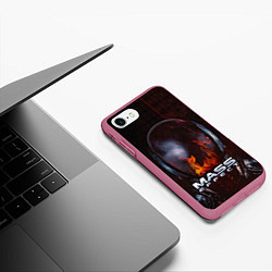 Чехол iPhone 7/8 матовый Mass Effect, цвет: 3D-малиновый — фото 2