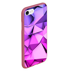 Чехол iPhone 7/8 матовый ABSTRACTION SHAPE, цвет: 3D-малиновый — фото 2