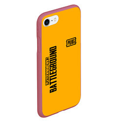 Чехол iPhone 7/8 матовый PUBG: Yellow Fashion, цвет: 3D-малиновый — фото 2