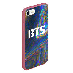 Чехол iPhone 7/8 матовый BTS: Spectre, цвет: 3D-малиновый — фото 2