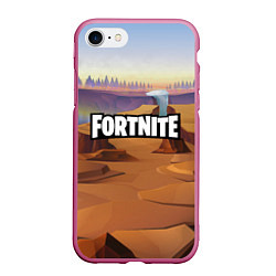 Чехол iPhone 7/8 матовый Fortnite: Dust View, цвет: 3D-малиновый