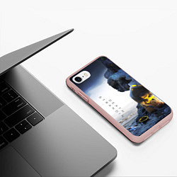 Чехол iPhone 7/8 матовый Death Stranding: Exclusive, цвет: 3D-светло-розовый — фото 2