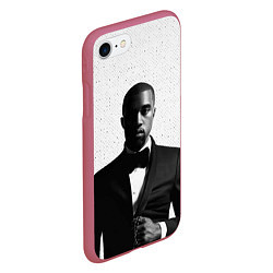Чехол iPhone 7/8 матовый Kanye West: Halftone, цвет: 3D-малиновый — фото 2