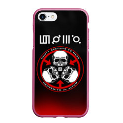 Чехол iPhone 7/8 матовый 30 Seconds to Mars, цвет: 3D-малиновый