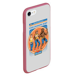 Чехол iPhone 7/8 матовый Lycanthropy, цвет: 3D-малиновый — фото 2