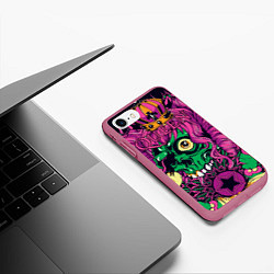 Чехол iPhone 7/8 матовый Queen Skull, цвет: 3D-малиновый — фото 2