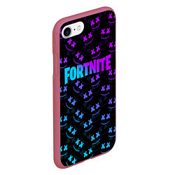 Чехол iPhone 7/8 матовый FORTNITE x MARSHMELLO, цвет: 3D-малиновый — фото 2