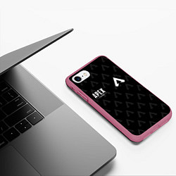 Чехол iPhone 7/8 матовый Apex Legends: E-Sports, цвет: 3D-малиновый — фото 2