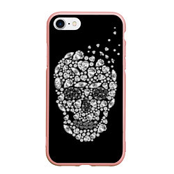 Чехол iPhone 7/8 матовый Diamond Skull